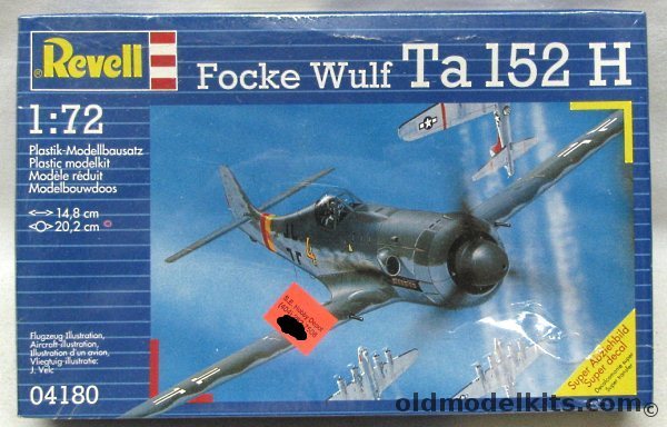 Revell 1/72 Focke-Wulf Ta-152H - Choice of Two Luftwaffe Aircraft, 04180 plastic model kit